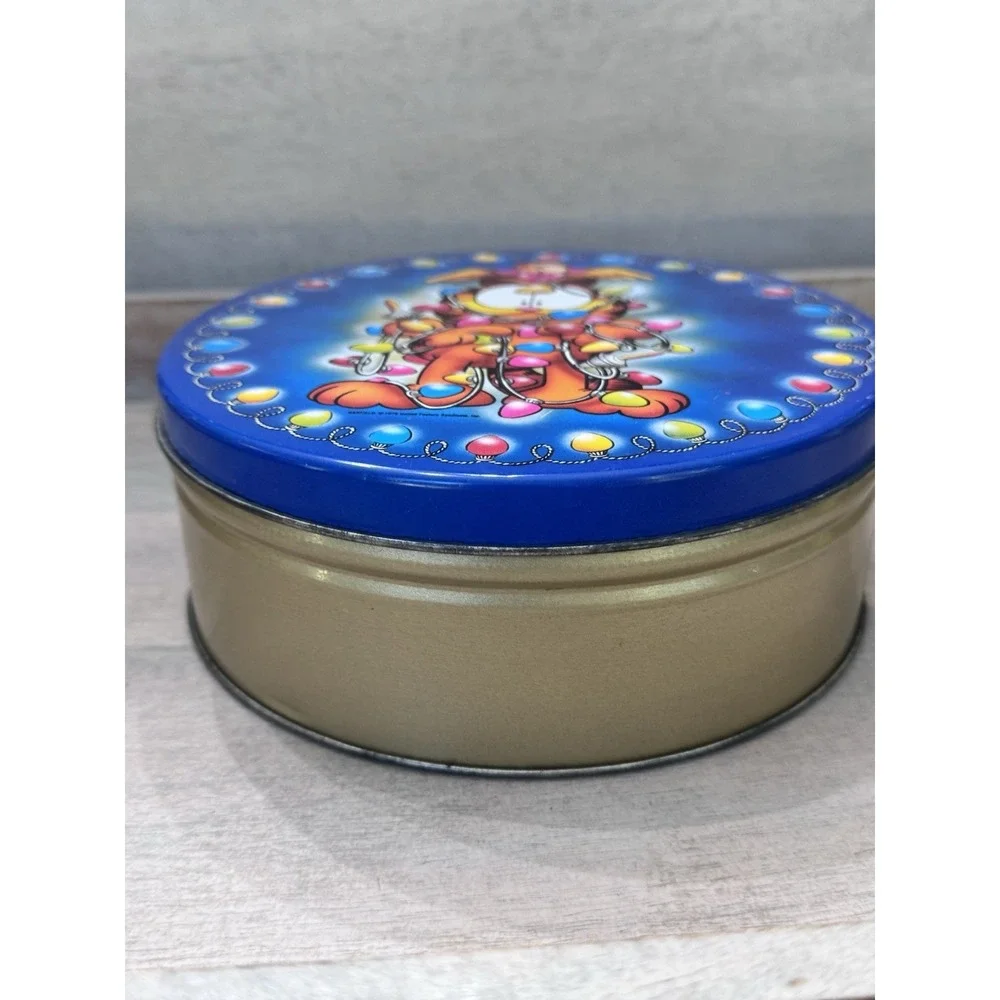 Vintage 1978 Garfield the Cat Tin Canister Christmas Lights Jim Davis‎ Holiday